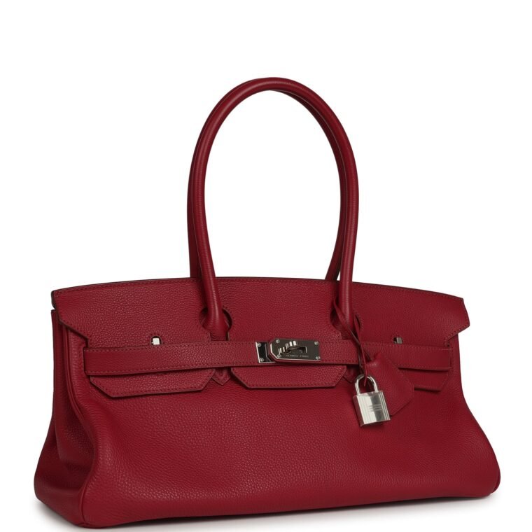Vintage Hermès Shoulder Birkin JPG 42 Rubis Togo for Sale — alternate view