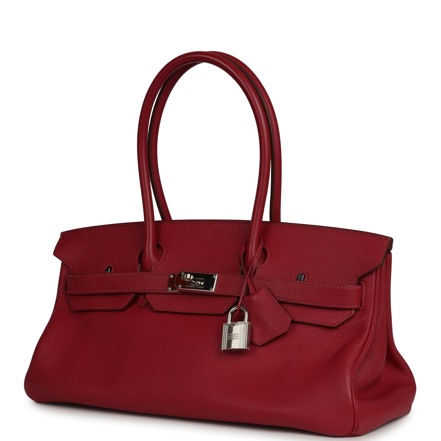 Vintage Hermès Shoulder Birkin JPG 42 Rubis Togo — view 3