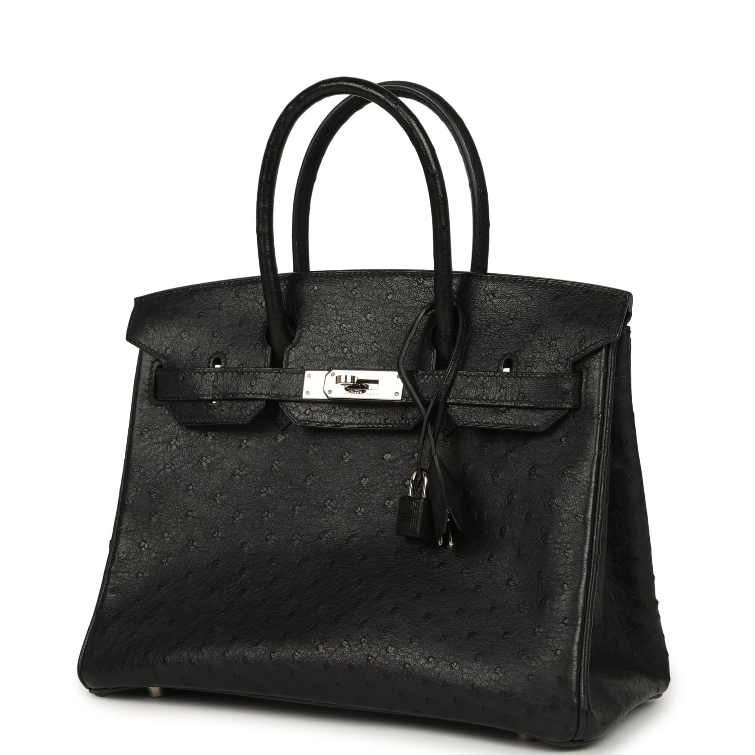 Pre-Owned Hermès Birkin 30 Black Ostrich — view 3