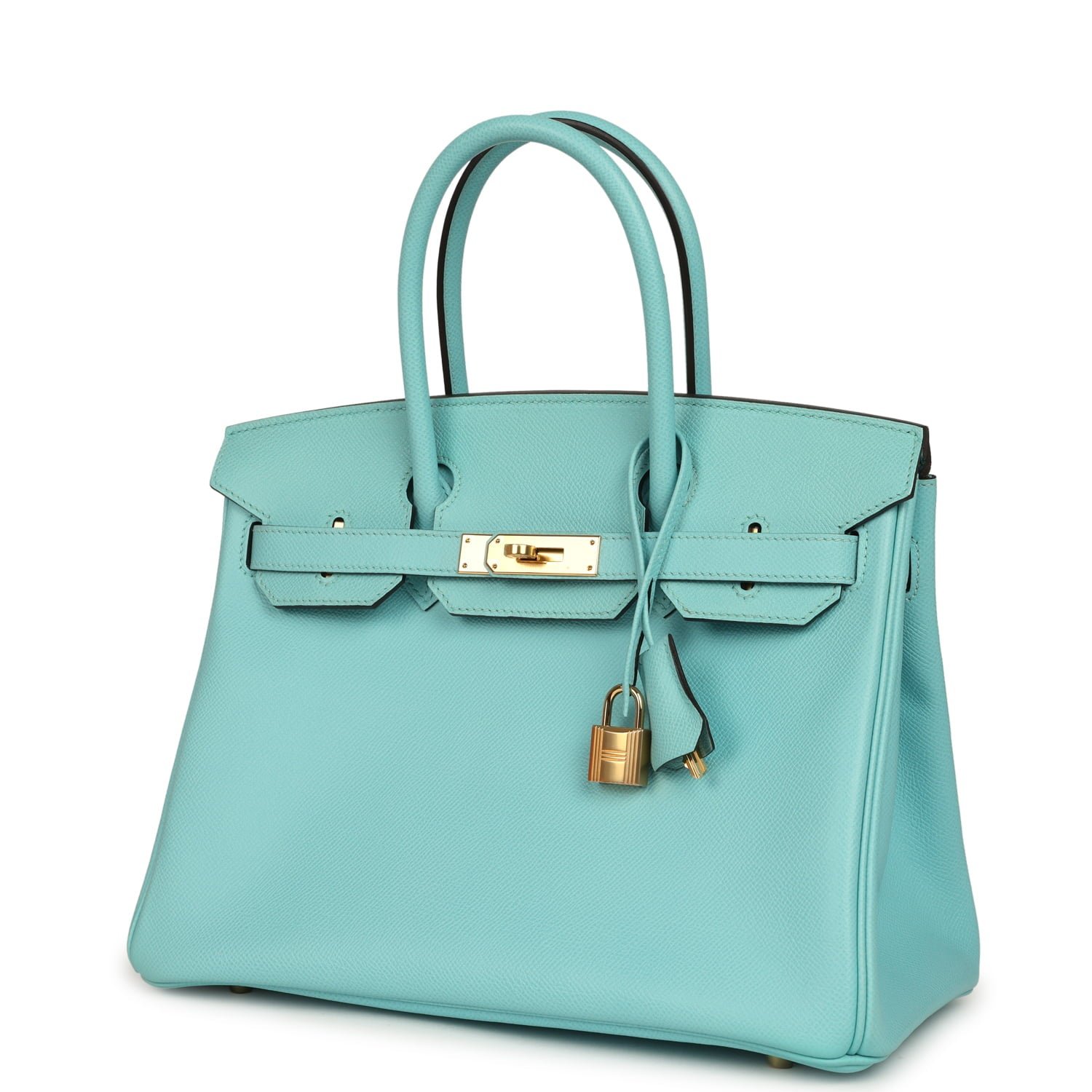 Pre-Owned Hermès Birkin 30 Bleu Atoll Epsom — view 3