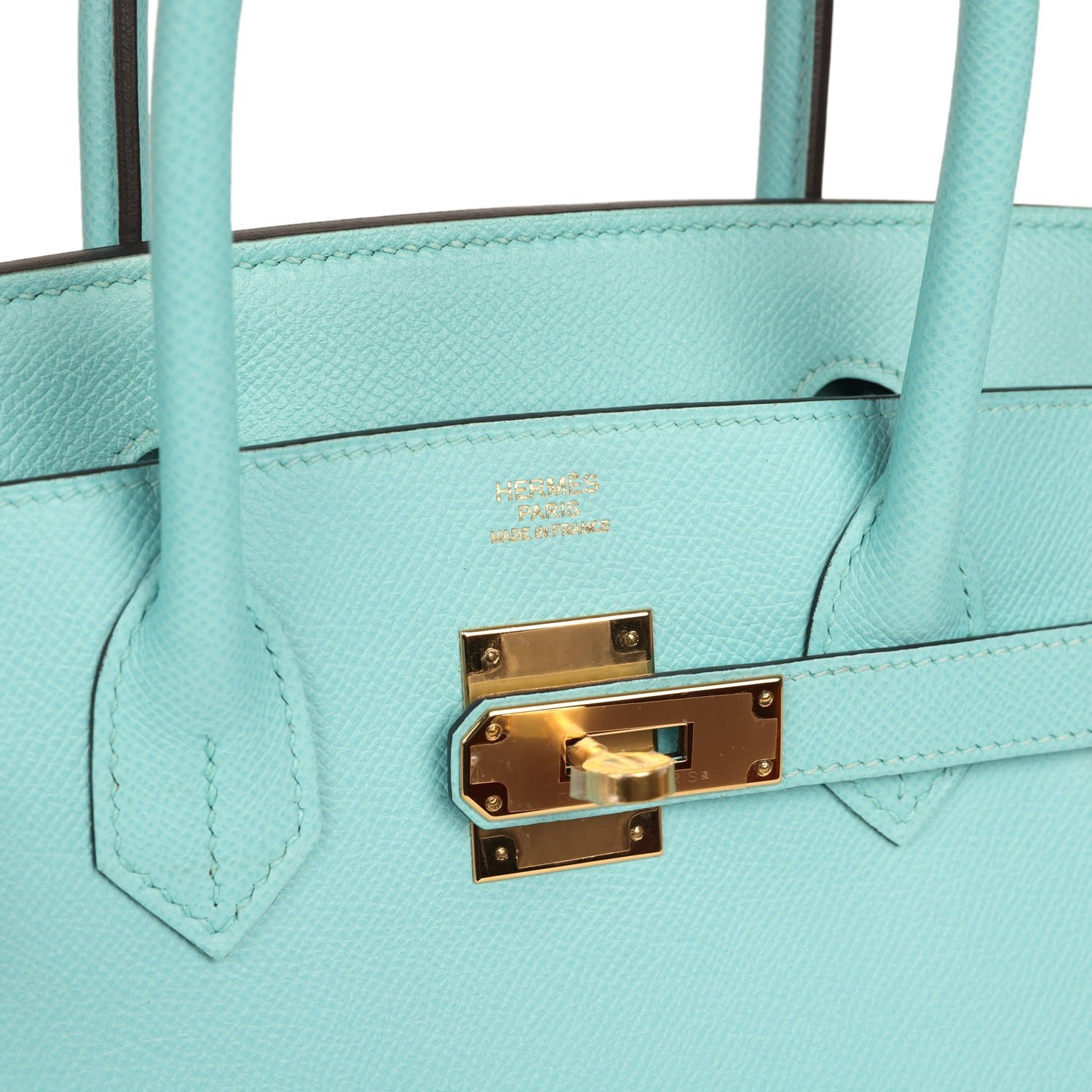 Pre-Owned Hermès Birkin 30 Bleu Atoll Epsom — view 7