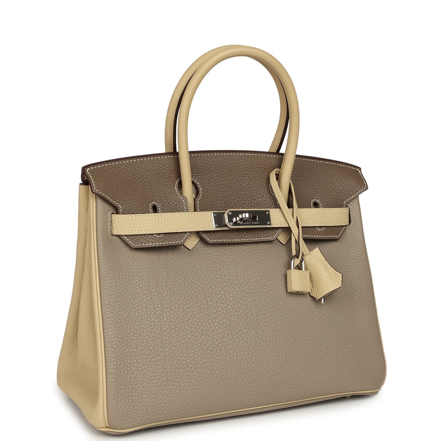 Pre-Owned Hermès Birkin 30 Gris Tourterelle Togo — view 2