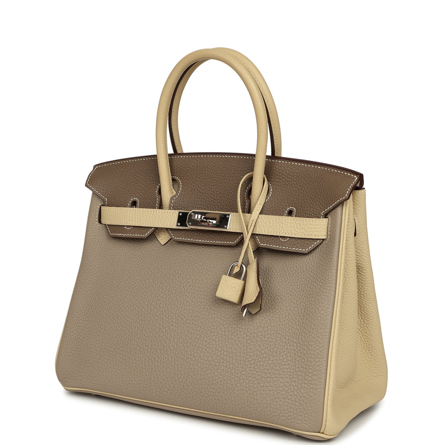 Pre-Owned Hermès Birkin 30 Gris Tourterelle Togo — view 3
