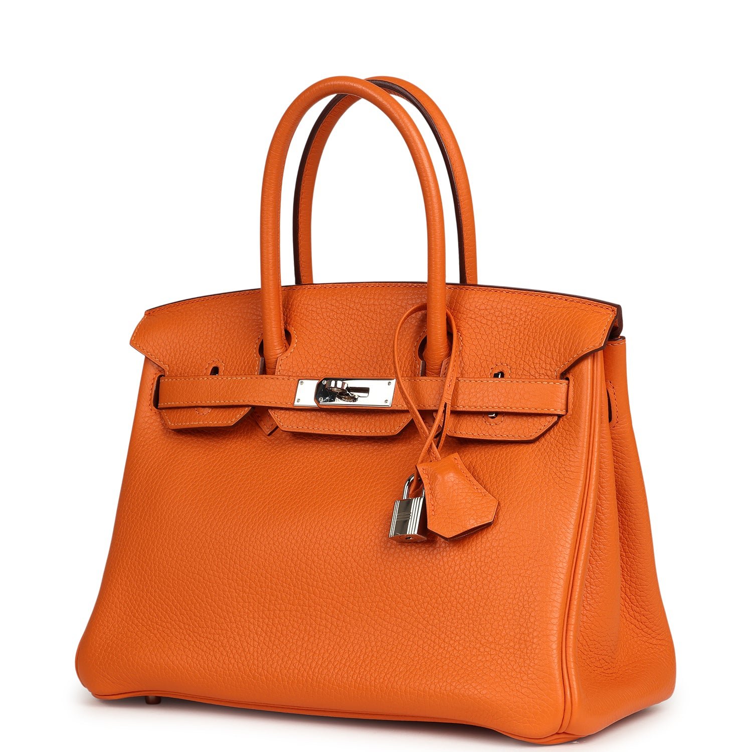 Pre-Owned Hermès Birkin 30 Orange Clemence — view 3