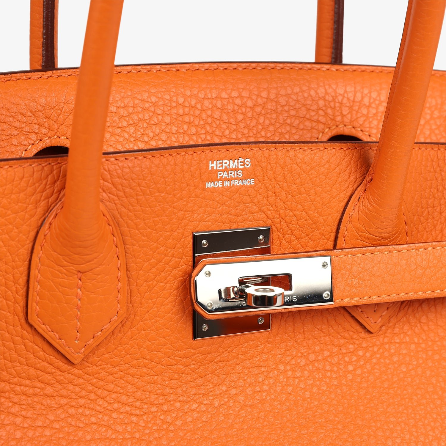Pre-Owned Hermès Birkin 30 Orange Clemence — view 7