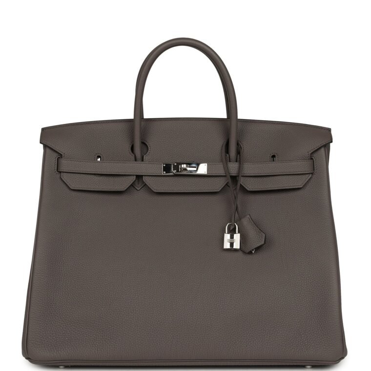 Pre-Owned Hermès Birkin 40 Etain Togo Palladium for Sale