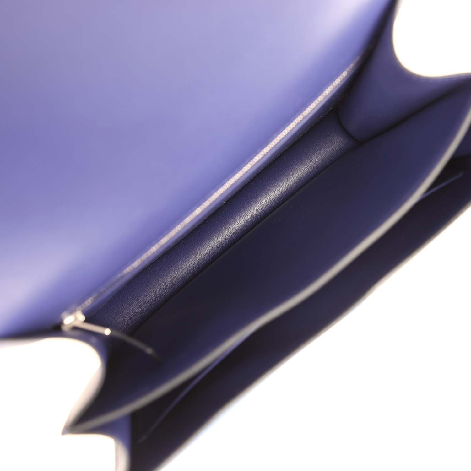 Hermès Constance 24 Bleu Zellige Shiny Alligator — view 9