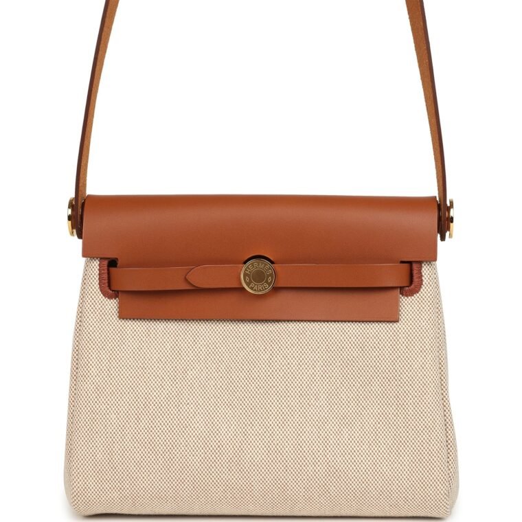 Hermès Herbag Zip 20 (Mini) Gold for Sale