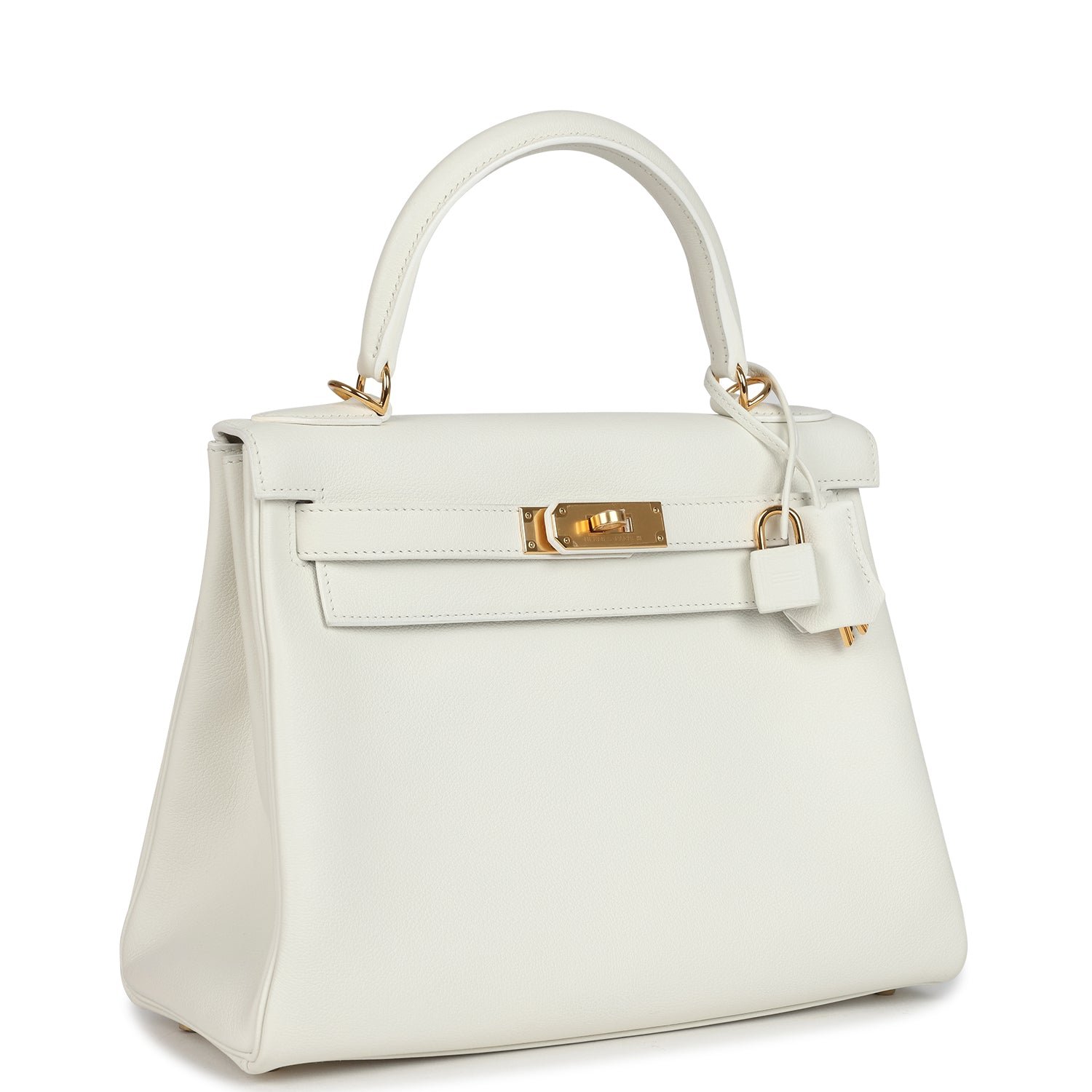 Hermès Kelly Retourne 28 White Evercolor — view 2