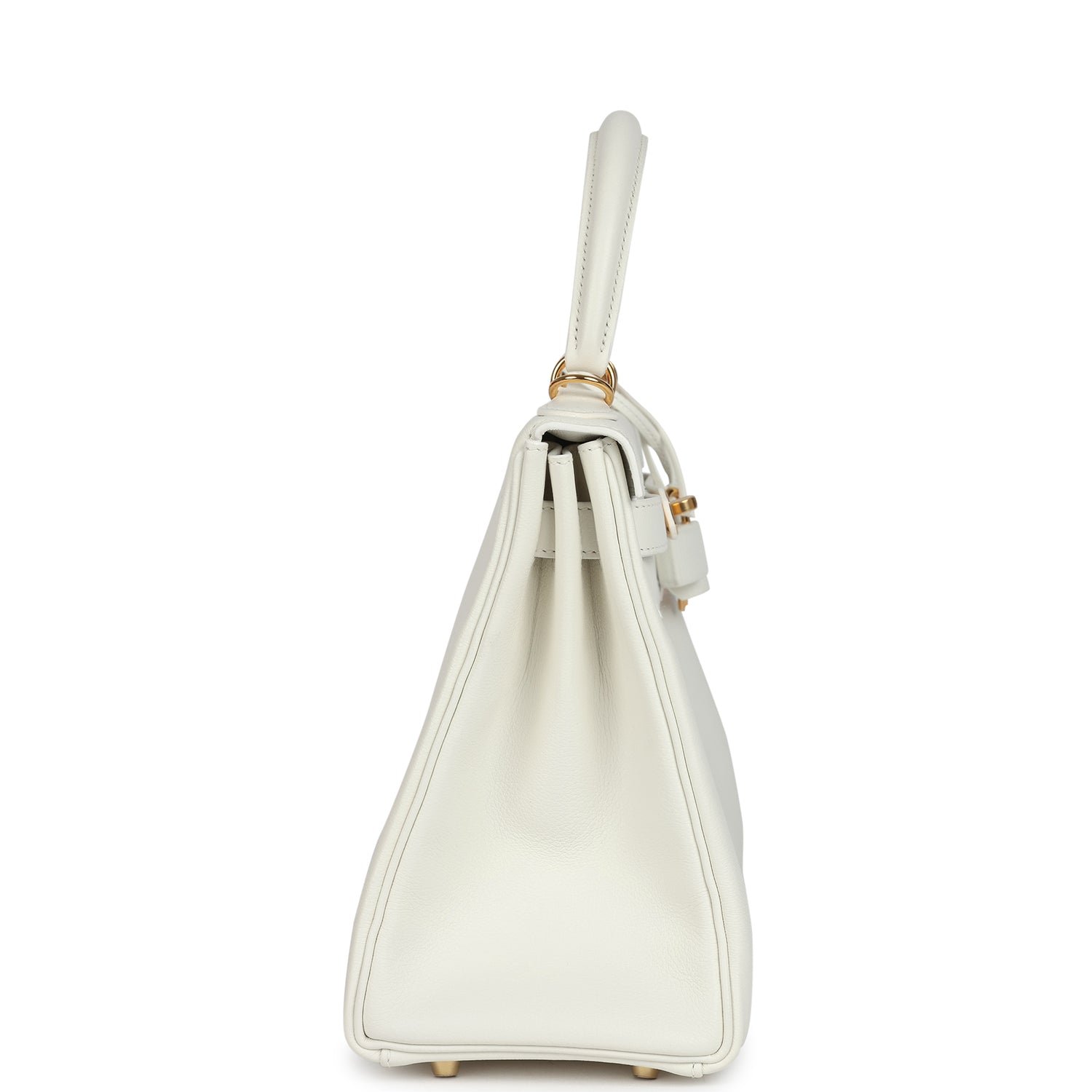 Hermès Kelly Retourne 28 White Evercolor — view 4