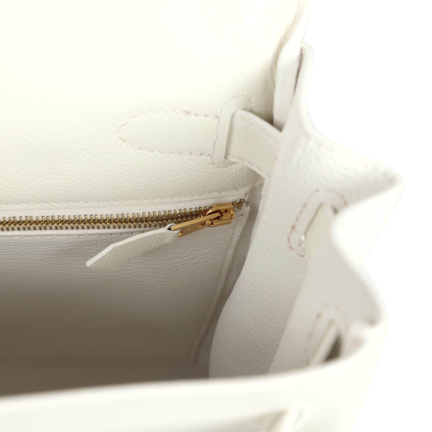 Hermès Kelly Retourne 28 White Evercolor — view 8