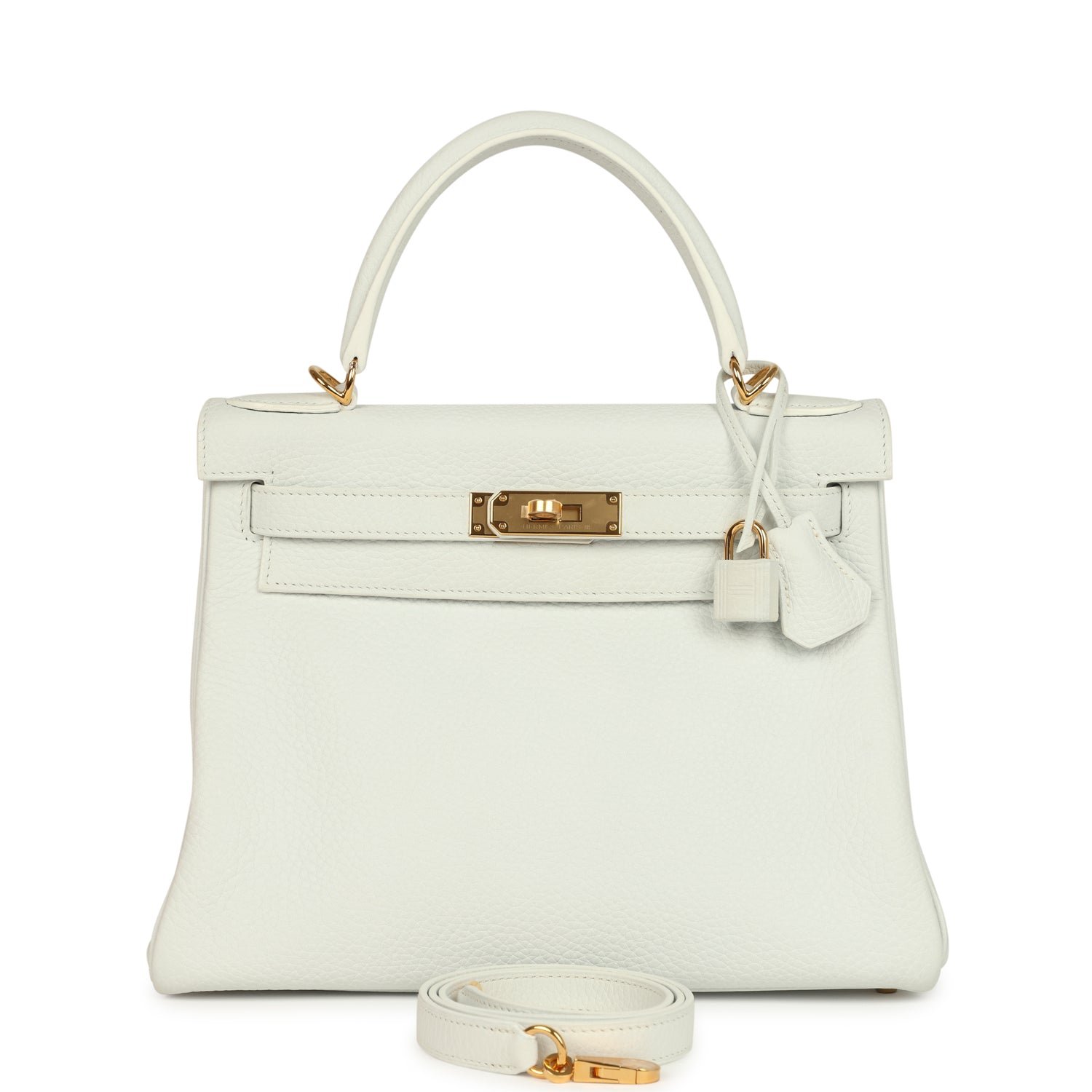 Hermès Kelly Retourne 28 White Clemence