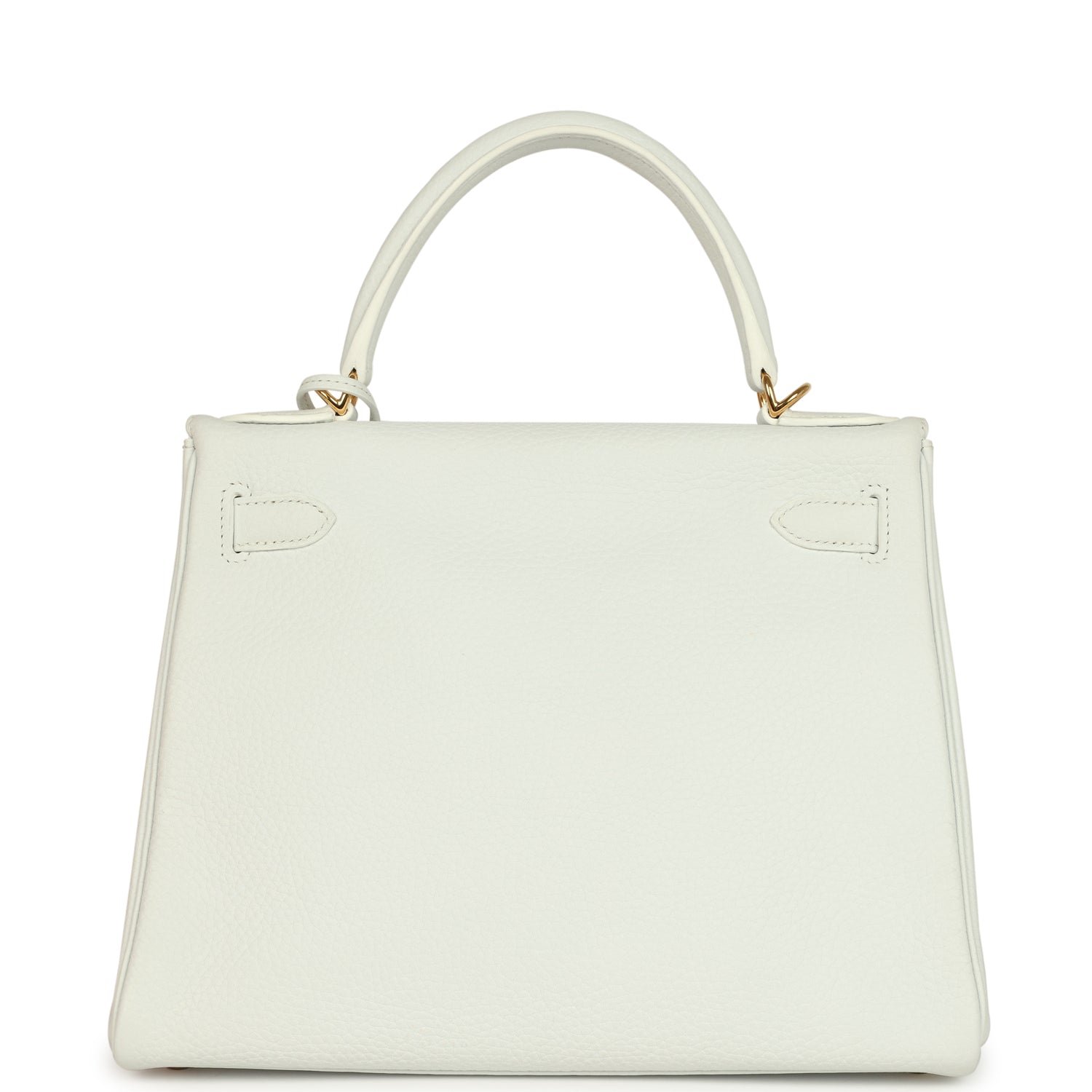 Hermès Kelly Retourne 28 White Clemence — view 3