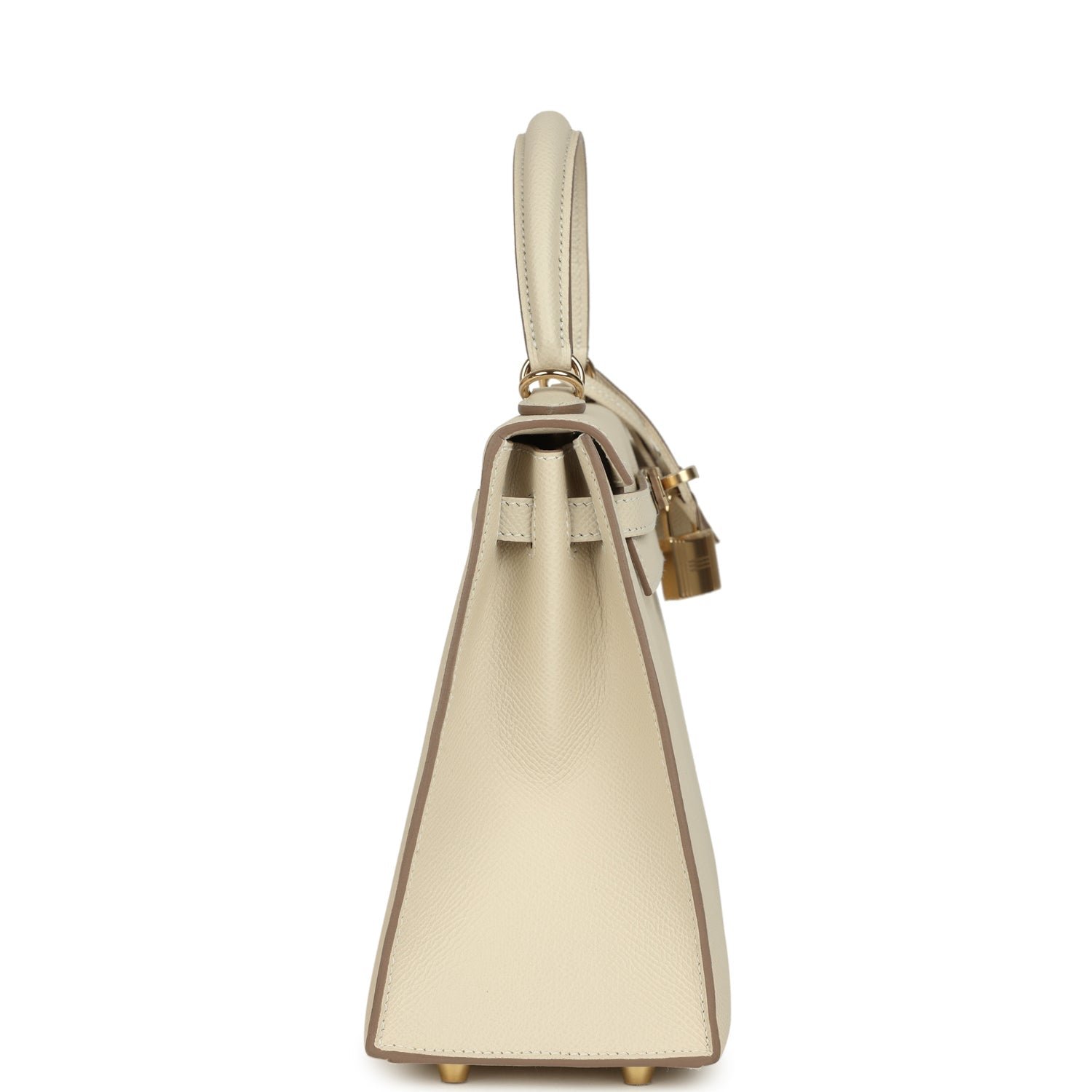 Hermès Kelly Sellier 25 Craie Epsom — view 3
