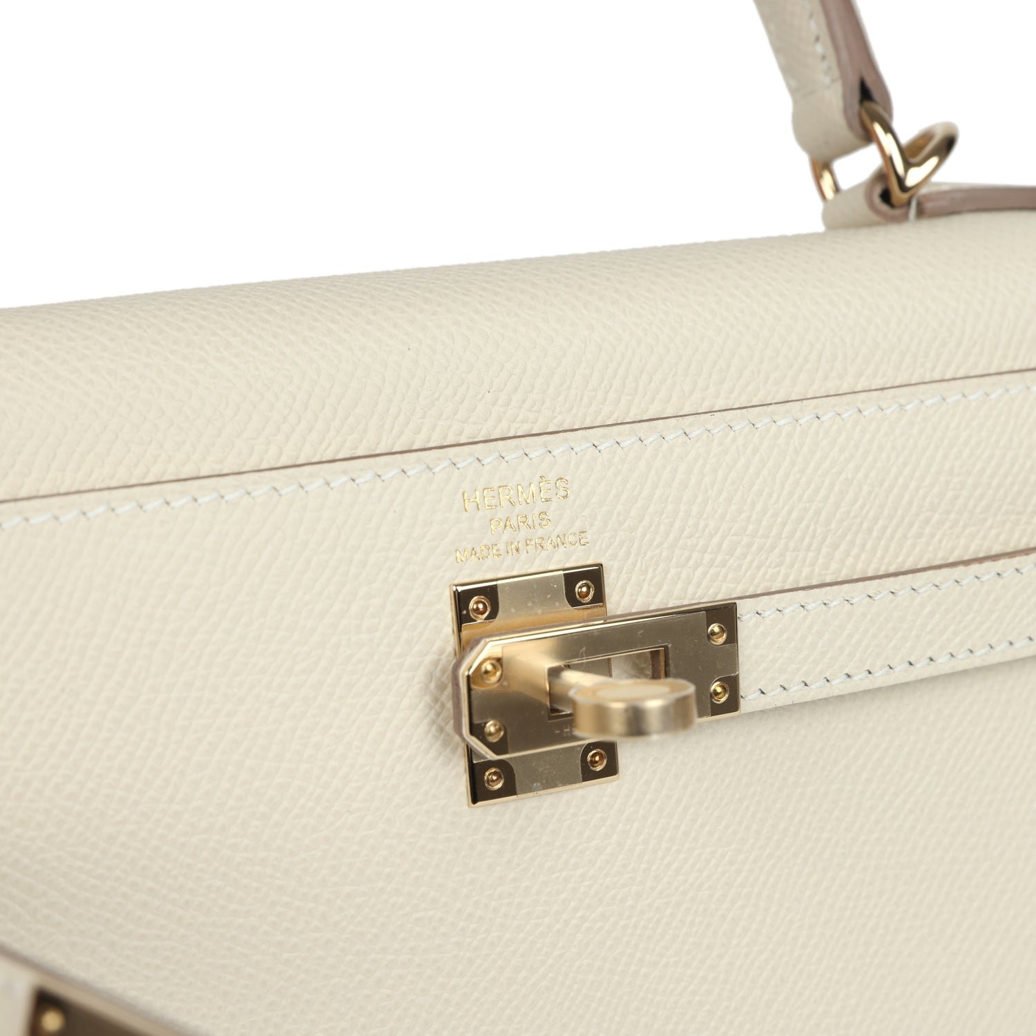 Hermès Kelly Sellier 25 Craie Epsom — view 7