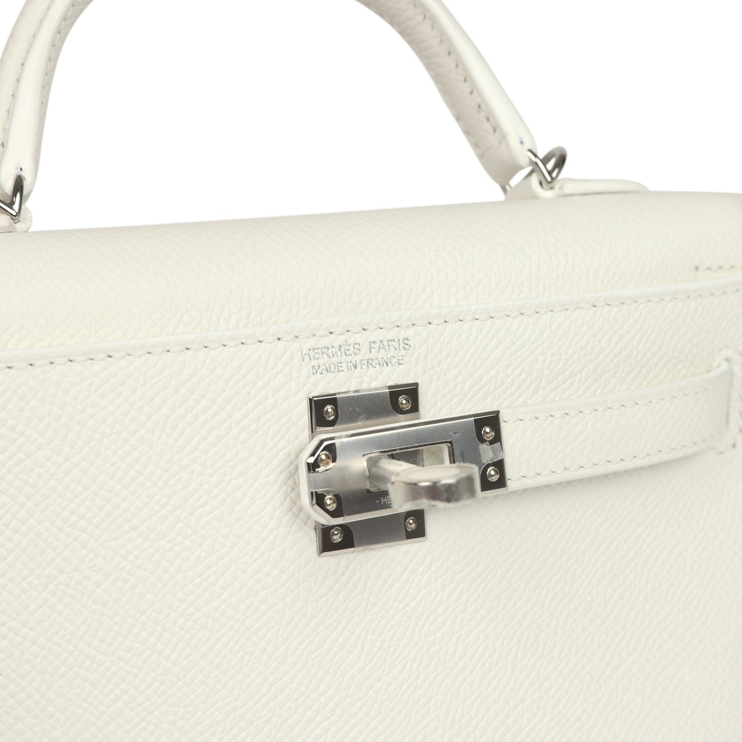 Hermès Kelly Sellier 20 New White Epsom — view 7