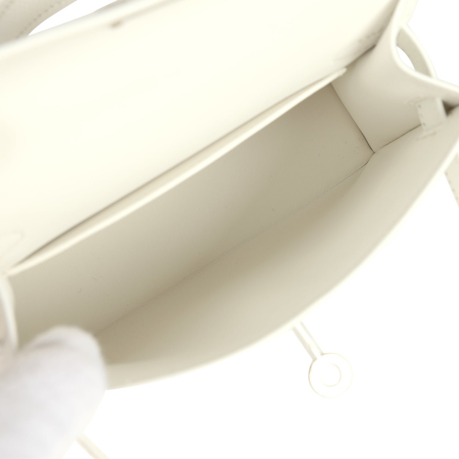 Hermès Kelly Sellier 20 New White Epsom — view 8