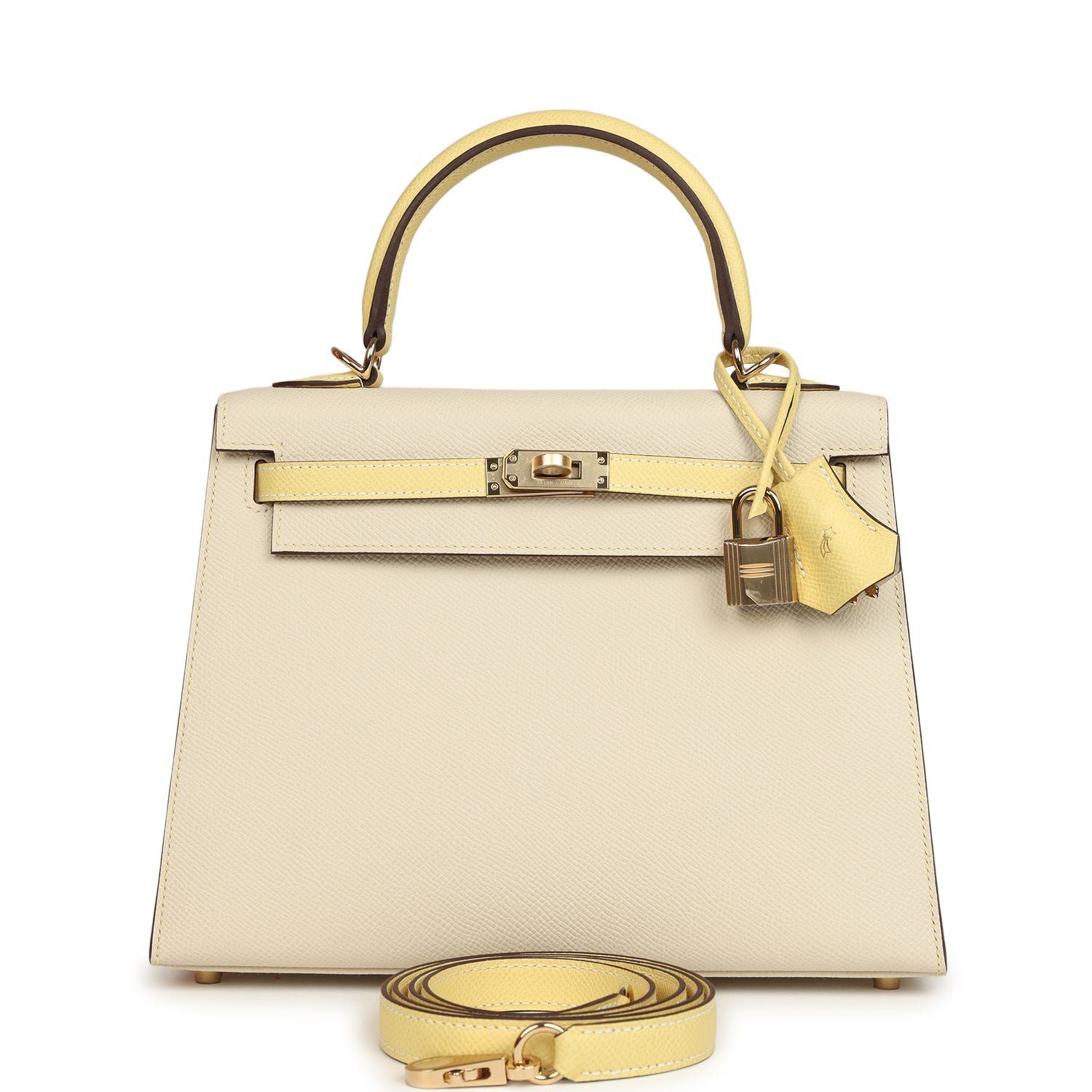 Hermès Kelly Sellier 25 Craie Epsom