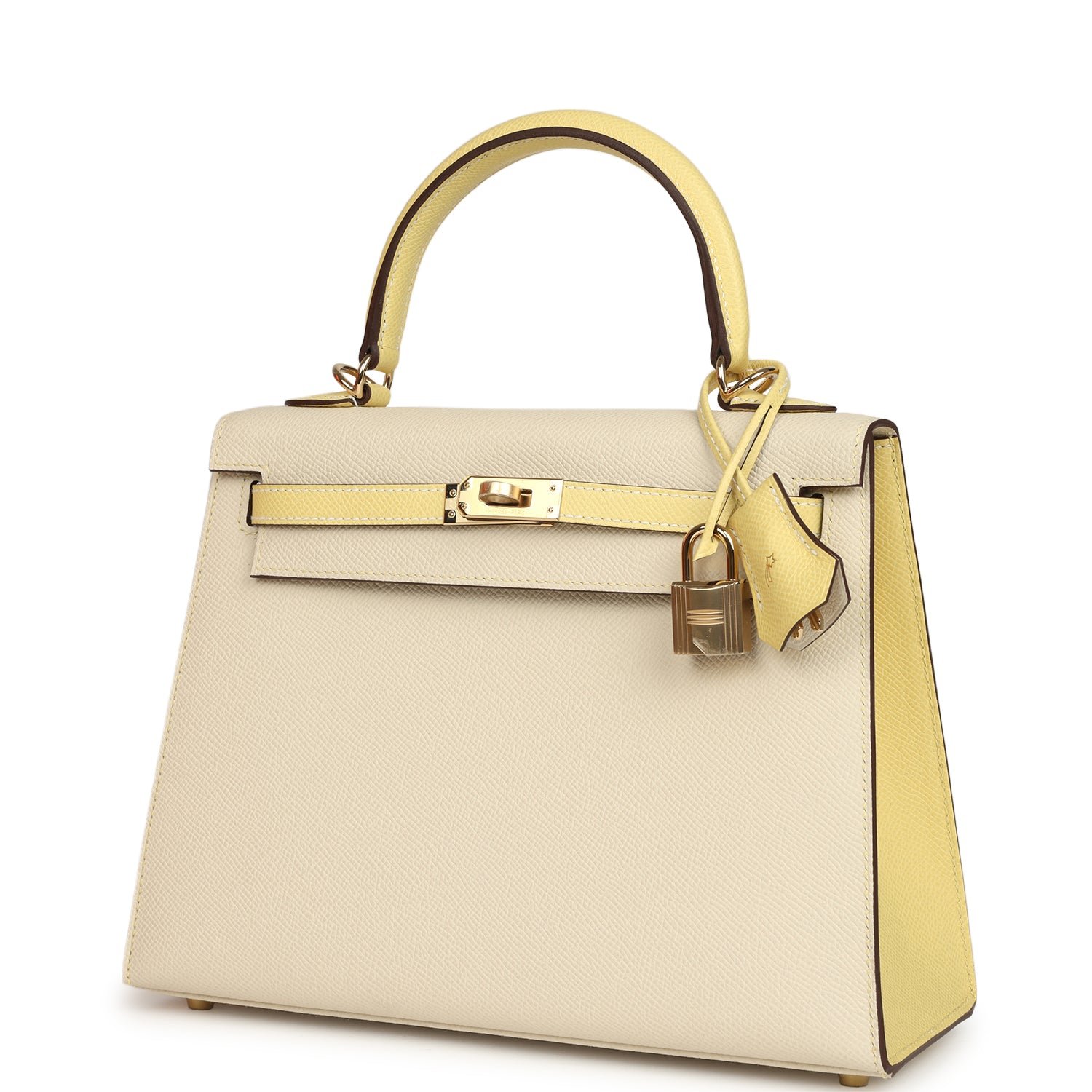 Hermès Kelly Sellier 25 Craie Epsom — view 5