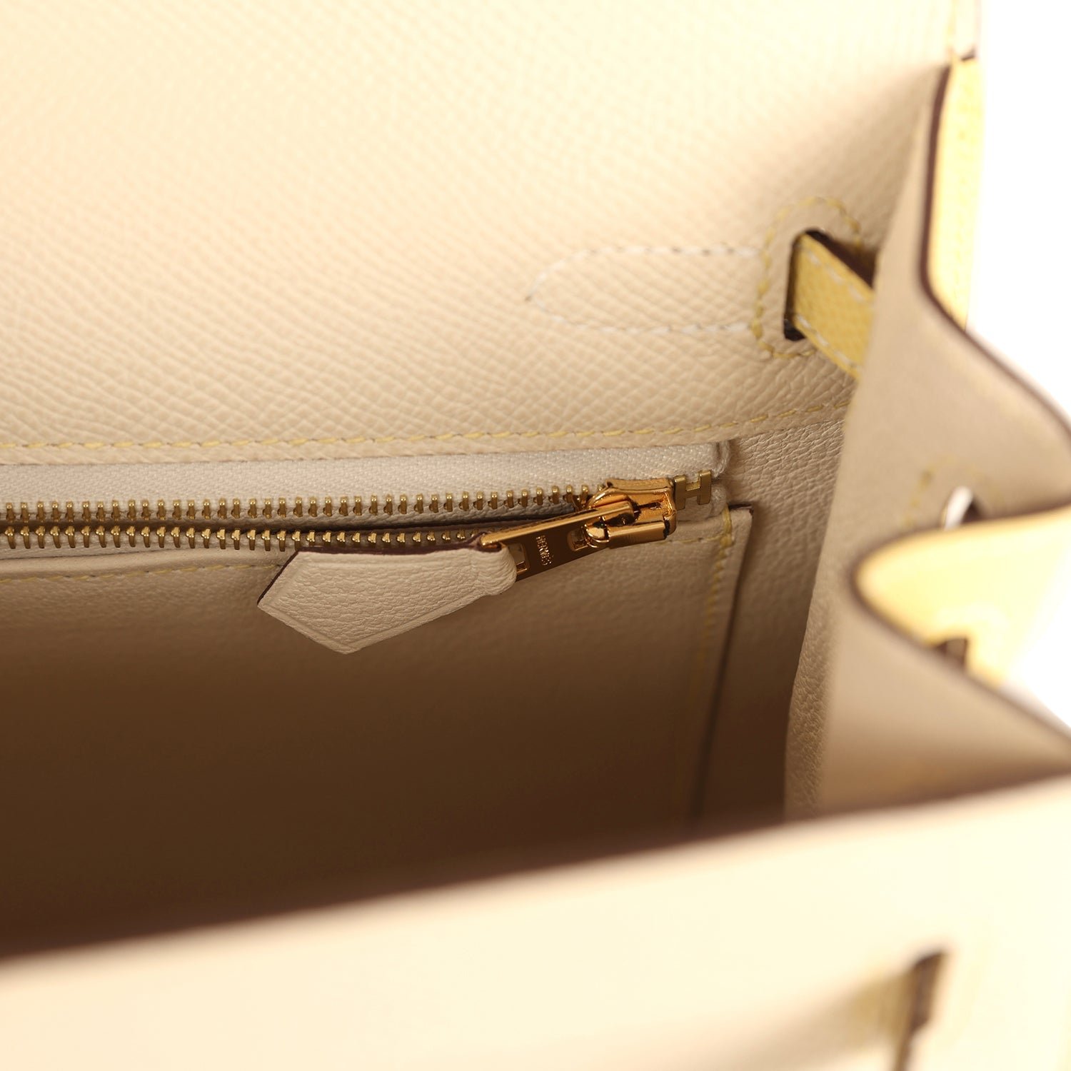 Hermès Kelly Sellier 25 Craie Epsom — view 9