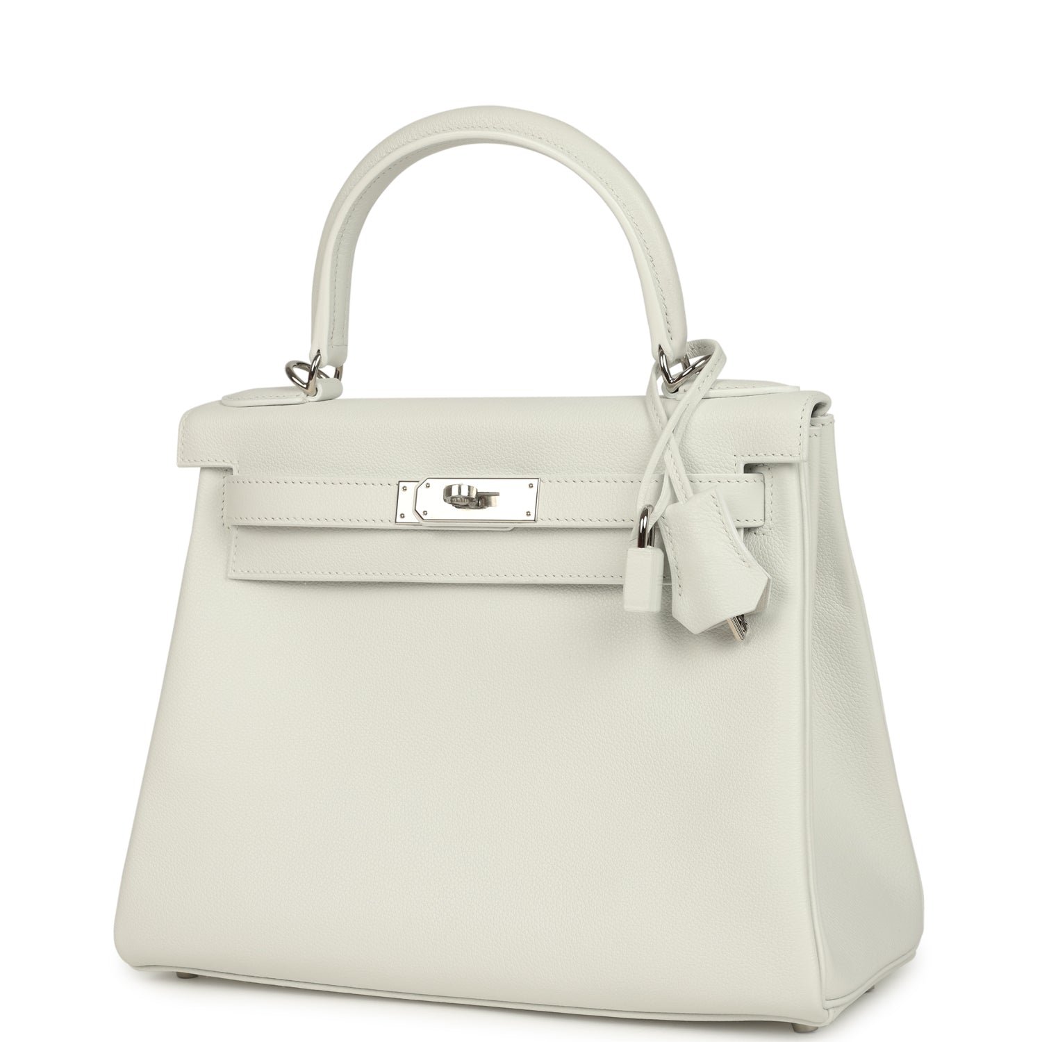 Hermès Kelly Retourne 28 New White Evercolor — view 2