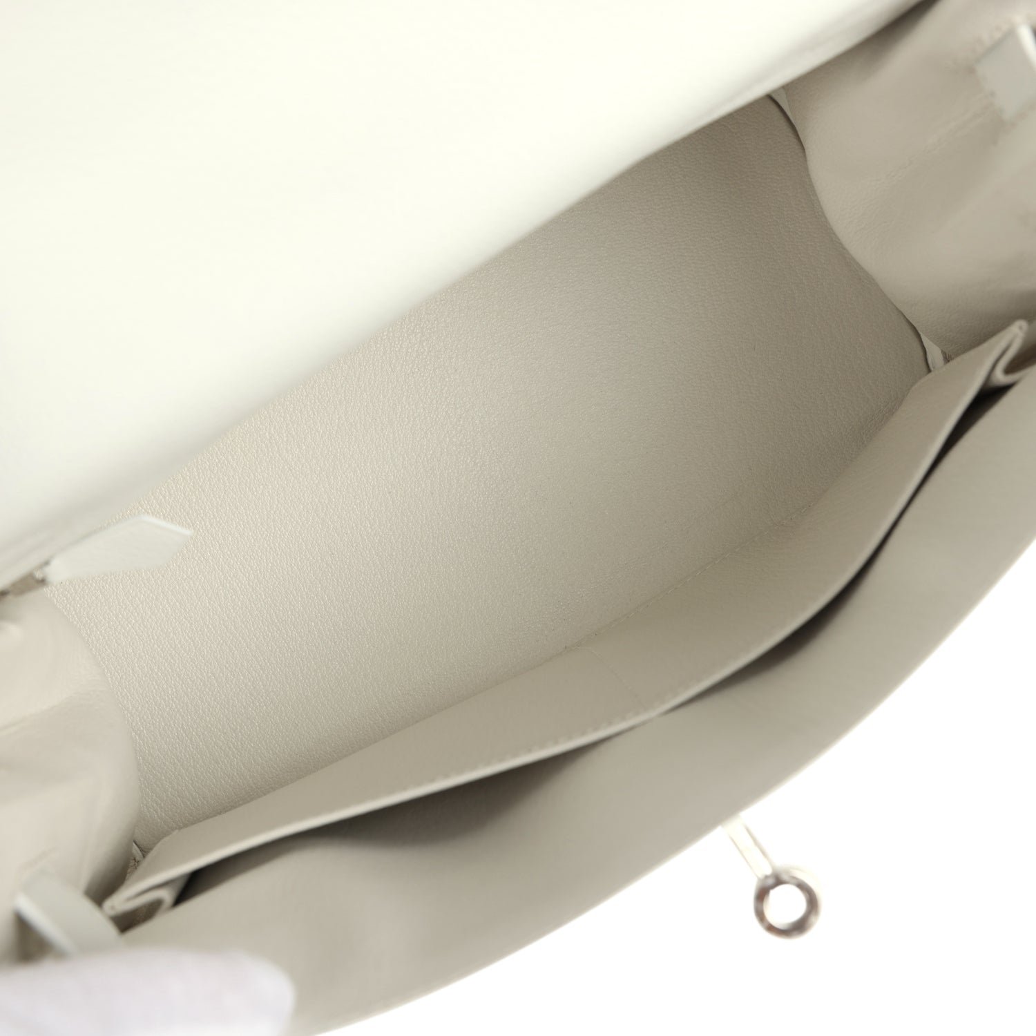 Hermès Kelly Retourne 28 New White Evercolor — view 6