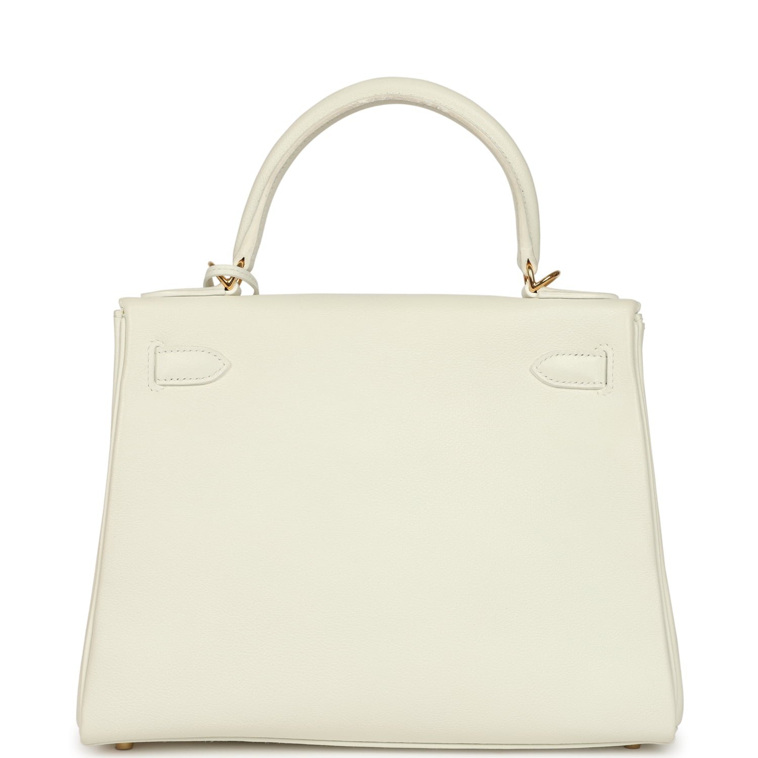 Pre-Owned Hermès Kelly Retourne 28 White Evercolor — view 5