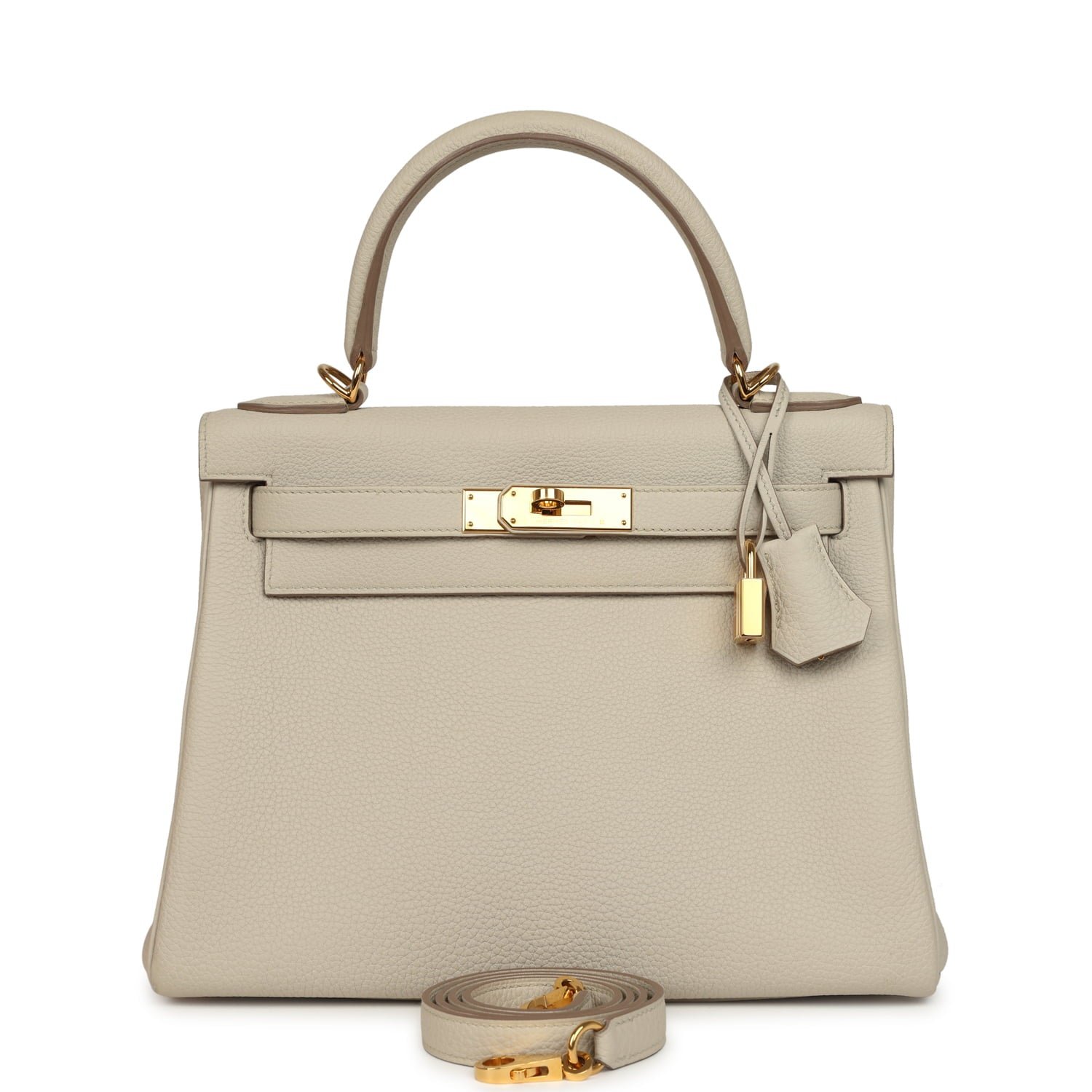 Pre-Owned Hermès Kelly Retourne 28 Beton Togo