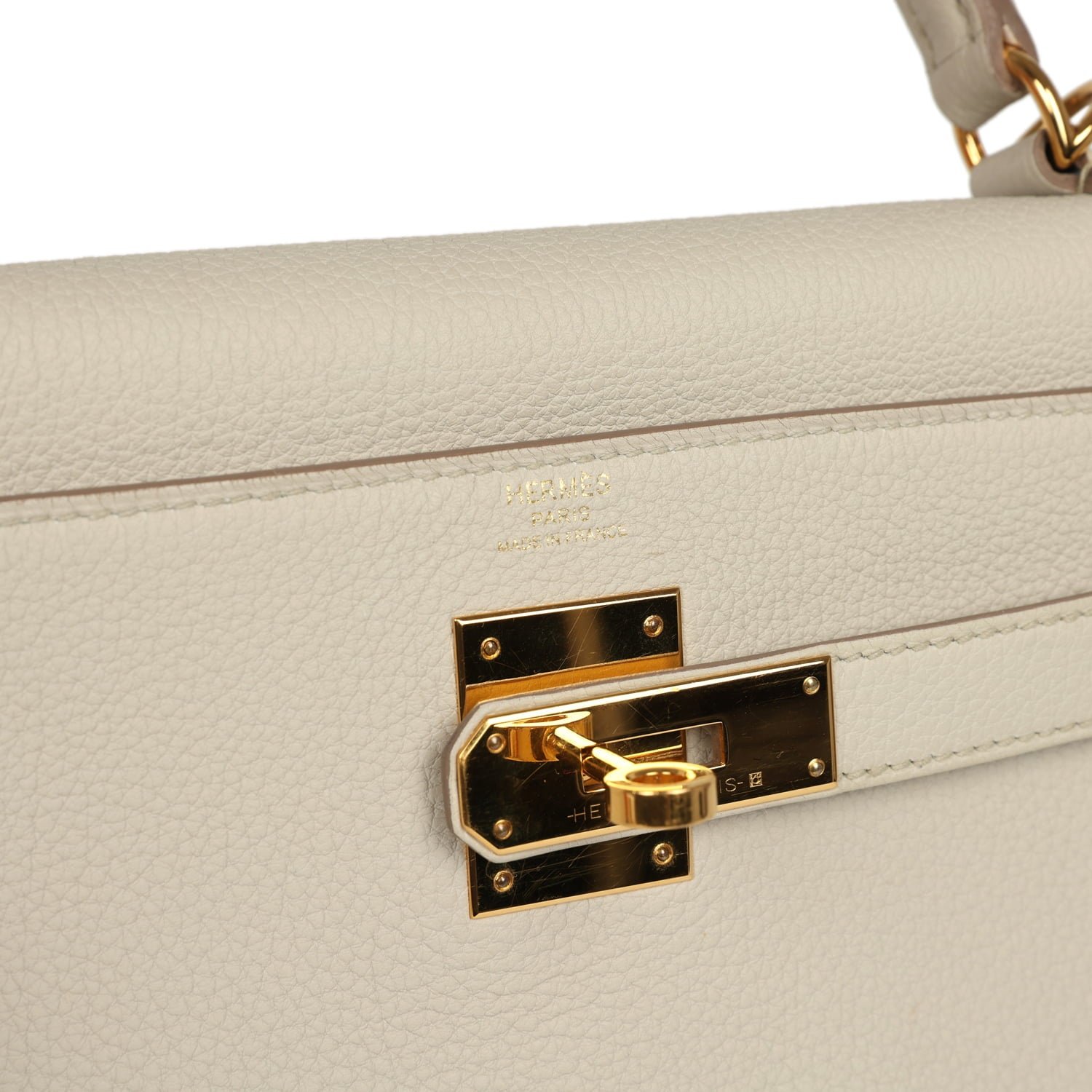 Pre-Owned Hermès Kelly Retourne 28 Beton Togo — view 7