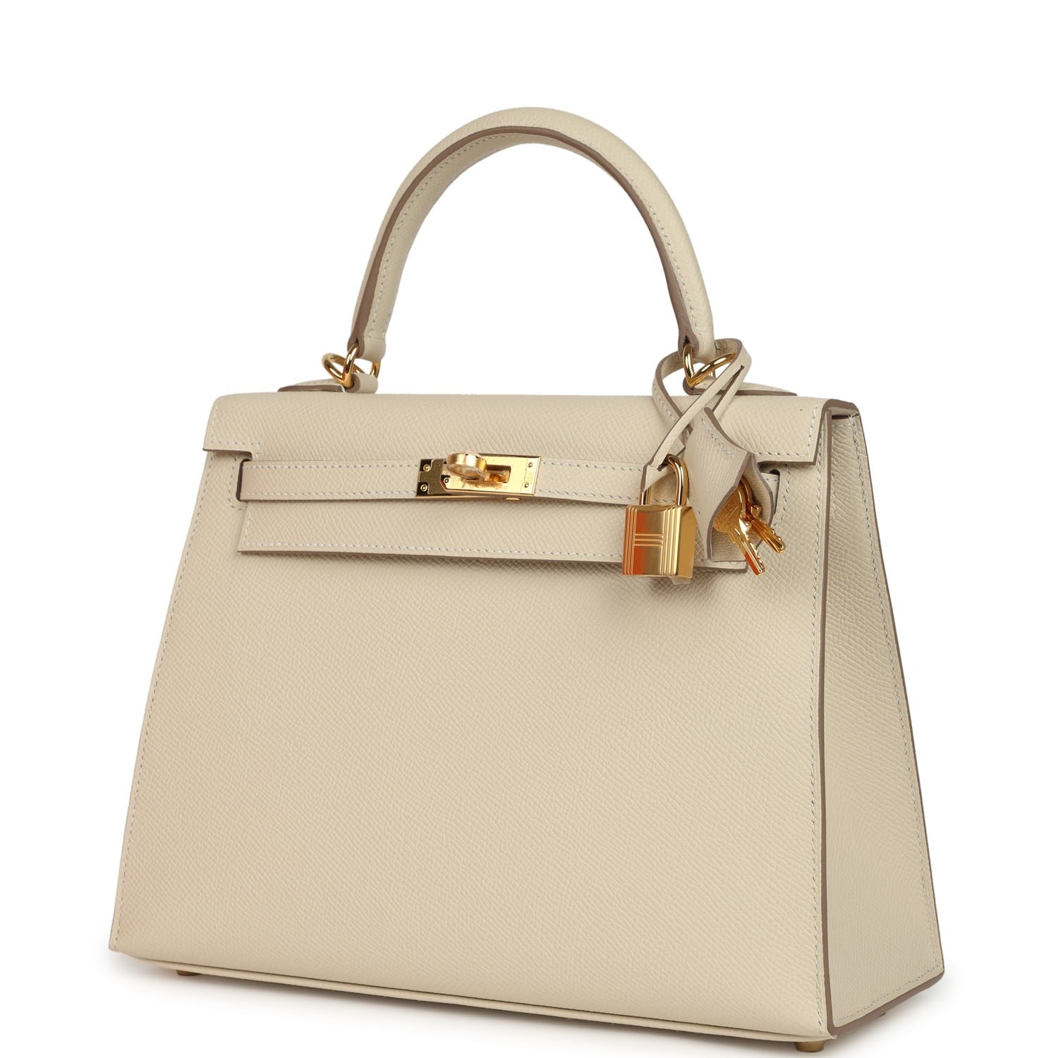 Hermès Kelly Sellier 25 Craie Epsom — view 3