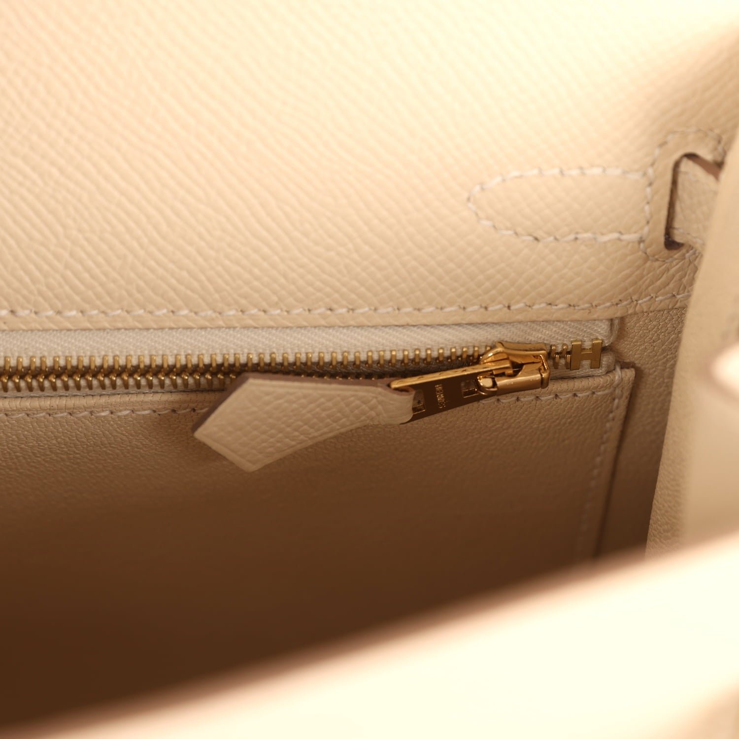 Hermès Kelly Sellier 25 Craie Epsom — view 9