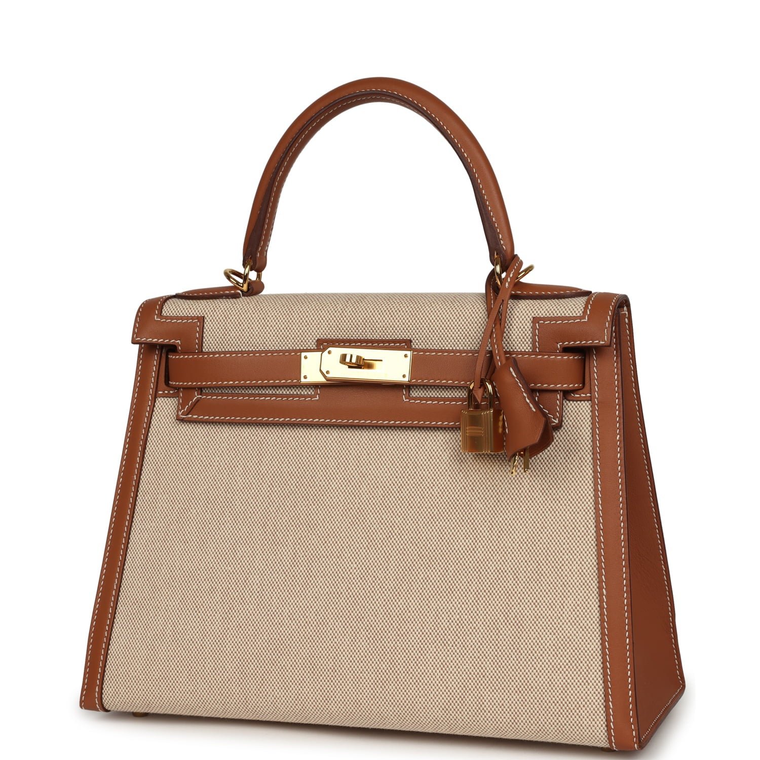 Pre-Owned Hermès Kelly Sellier 28 Ecru Swift — view 2