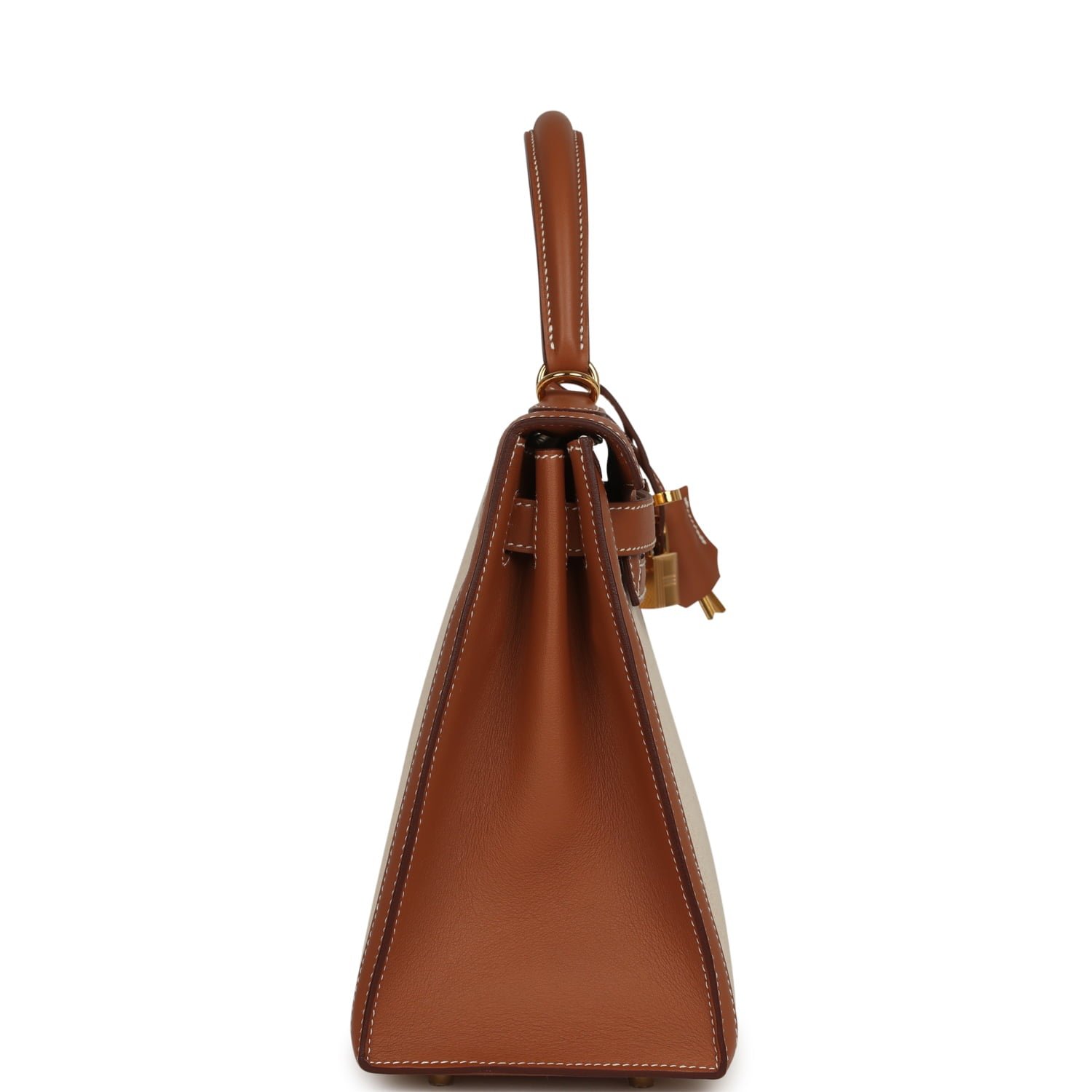 Pre-Owned Hermès Kelly Sellier 28 Ecru Swift — view 3