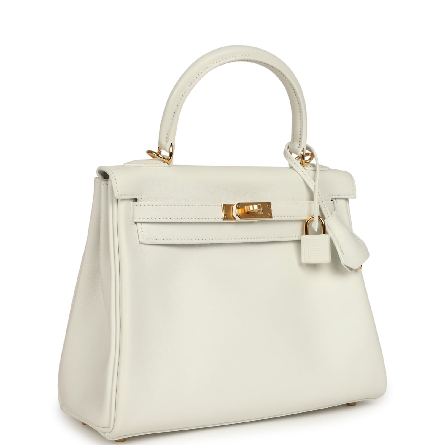 Hermès Kelly Retourne 25 New White Swift — view 2