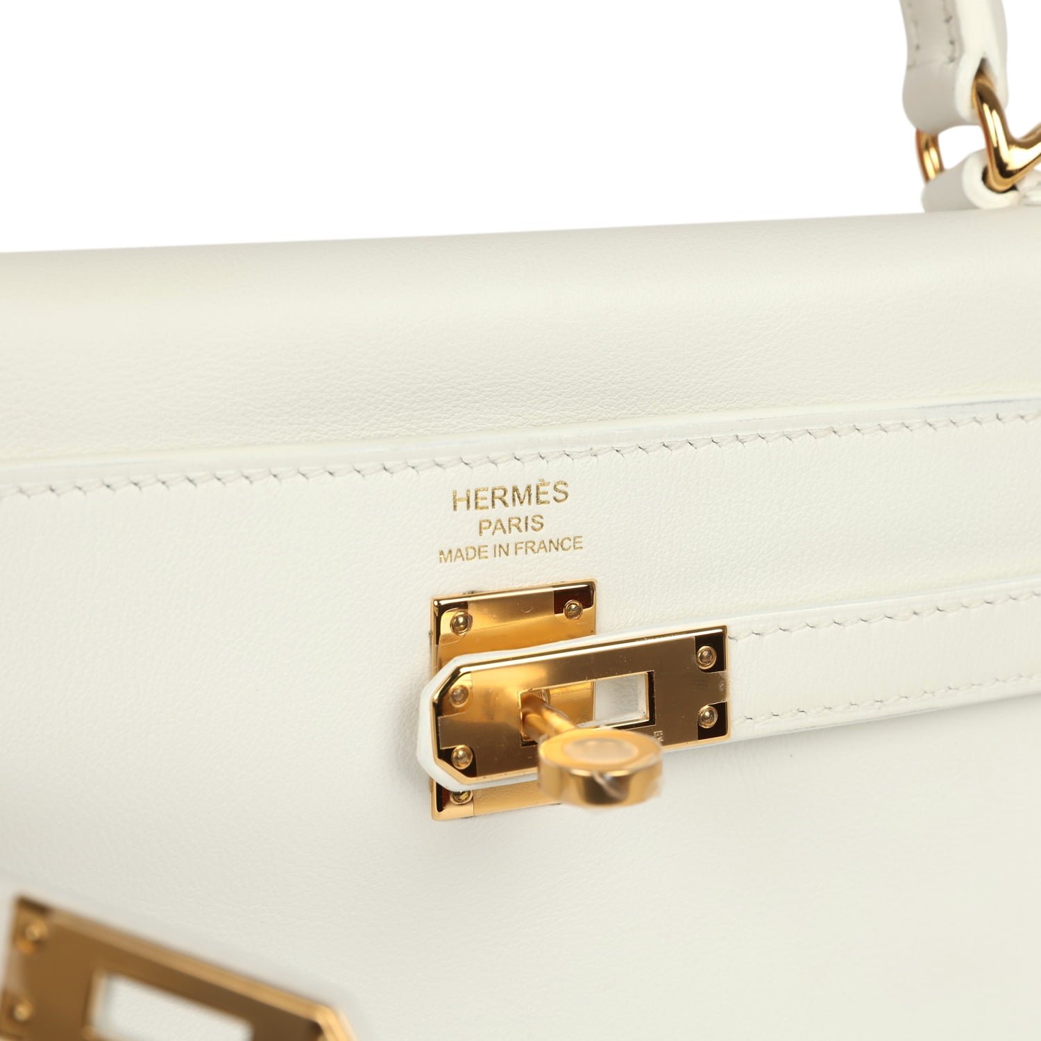 Hermès Kelly Retourne 25 New White Swift — view 7
