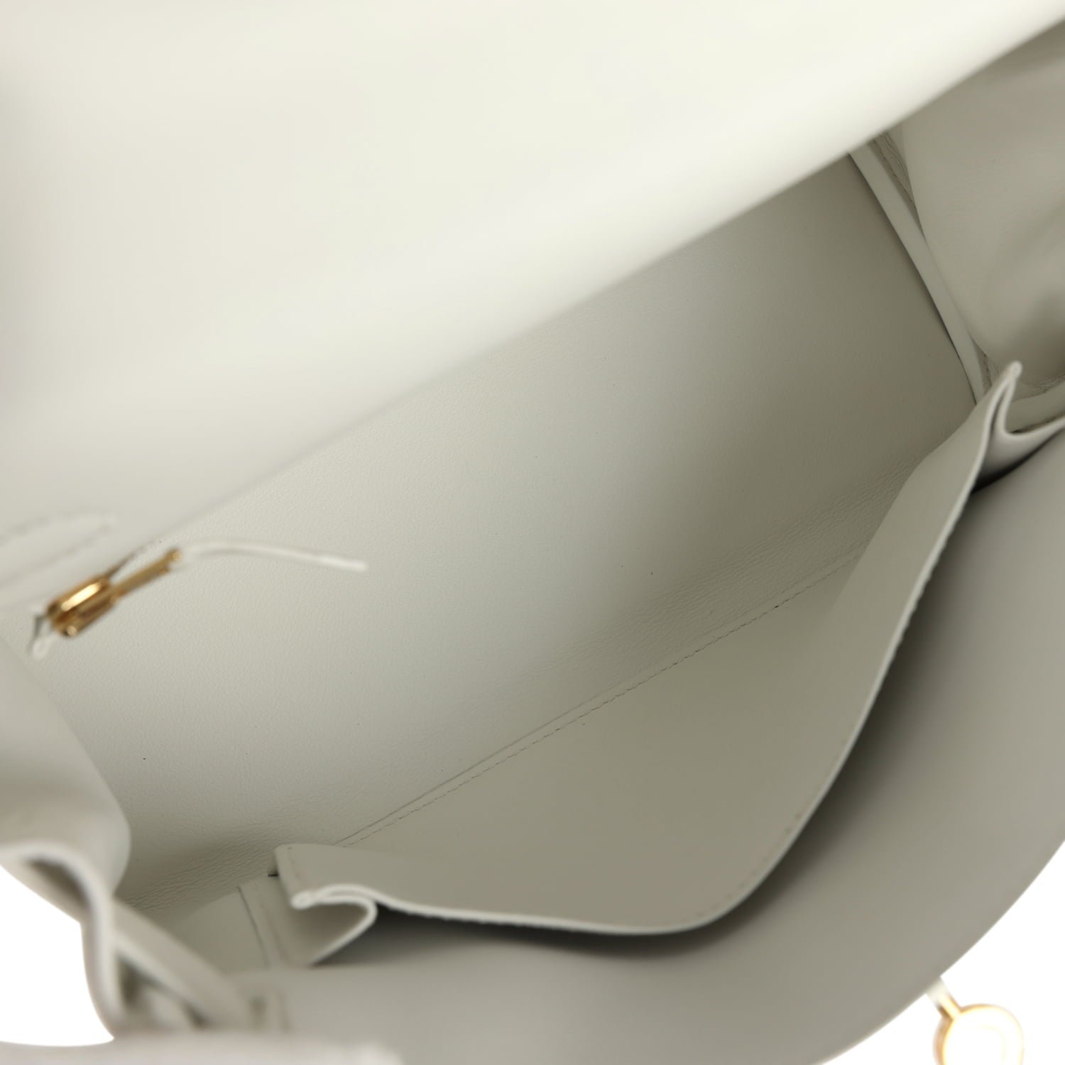 Hermès Kelly Retourne 25 New White Swift — view 8