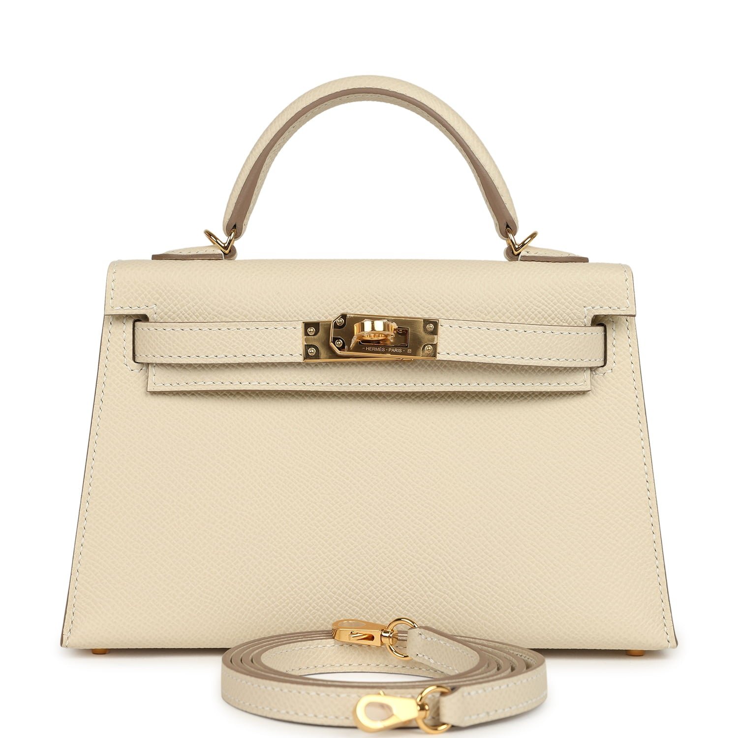 Hermès Kelly Sellier 20 Craie Epsom Gold