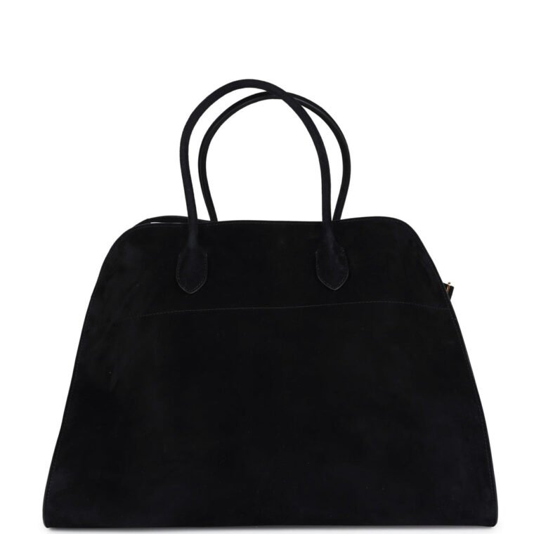 The Row Soft Margaux 17 Black Suede for Sale