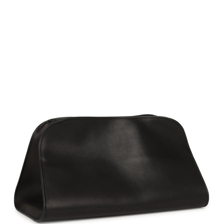 The Row Peggy Clutch Black Saddle — Buy Now — alternate view