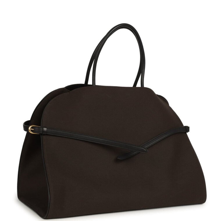 The Row Margaux Ceinture 17 Brown Cotton Canvas for Sale — alternate view