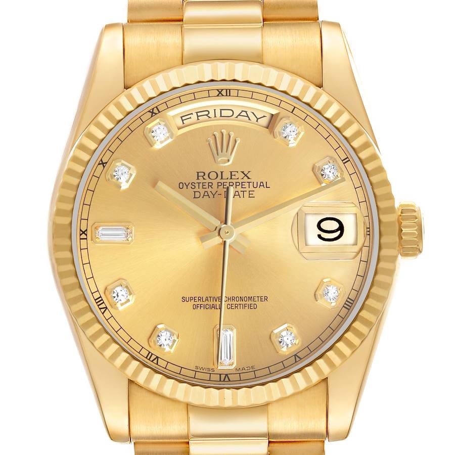 Rolex President Day-Date 36mm Yellow Gold 2008 for Sale — detail 1