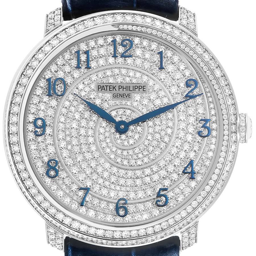 Patek Philippe Calatrava 36.5mm Diamond, White Gold 2020 for Sale — detail 1