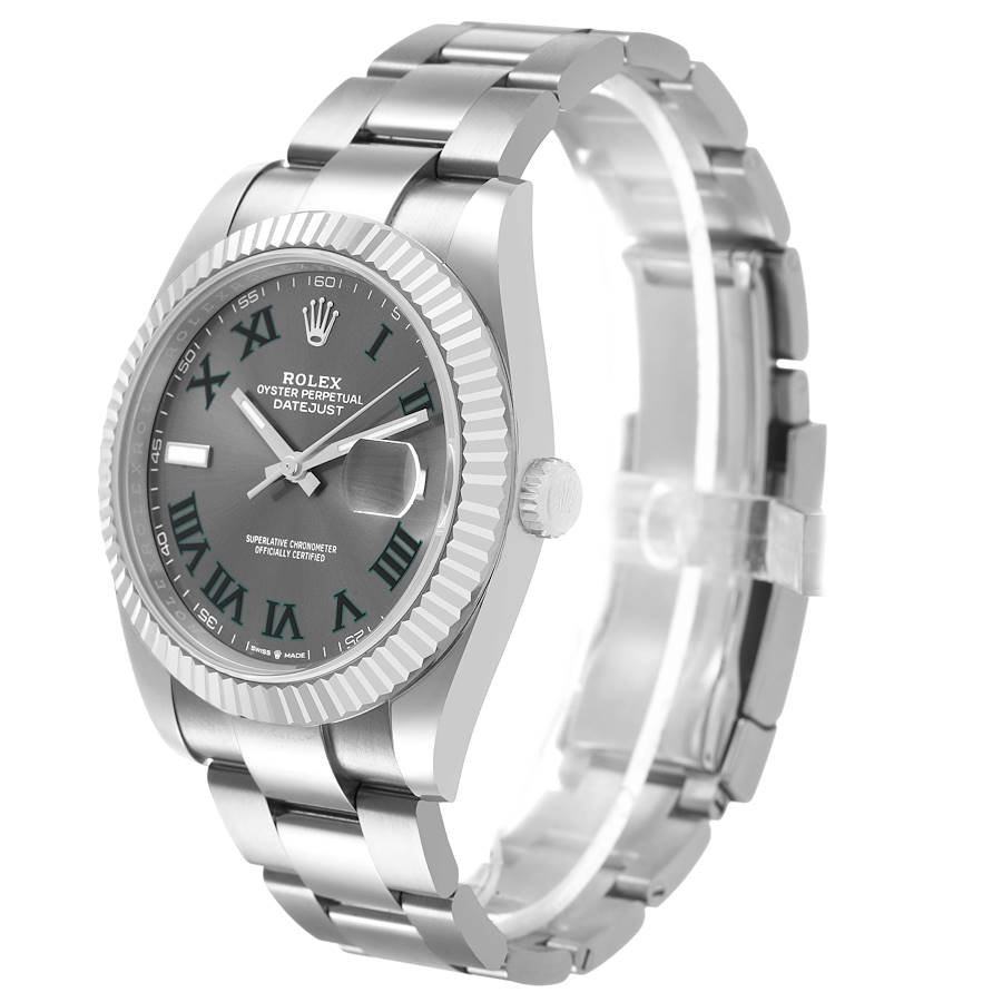 Rolex Datejust 'Wimbledon' 41mm White Gold Stainless Steel for Sale — detail 3