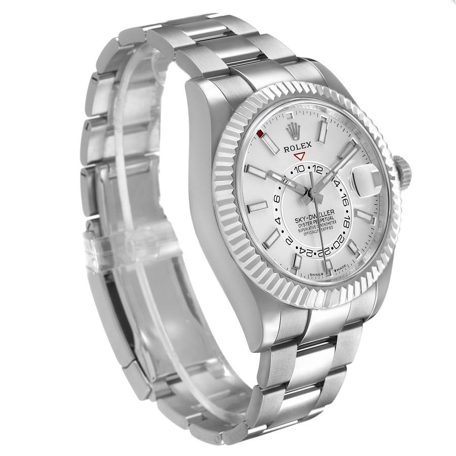Rolex Sky-Dweller 42mm White Gold Stainless Steel for Sale — detail 2