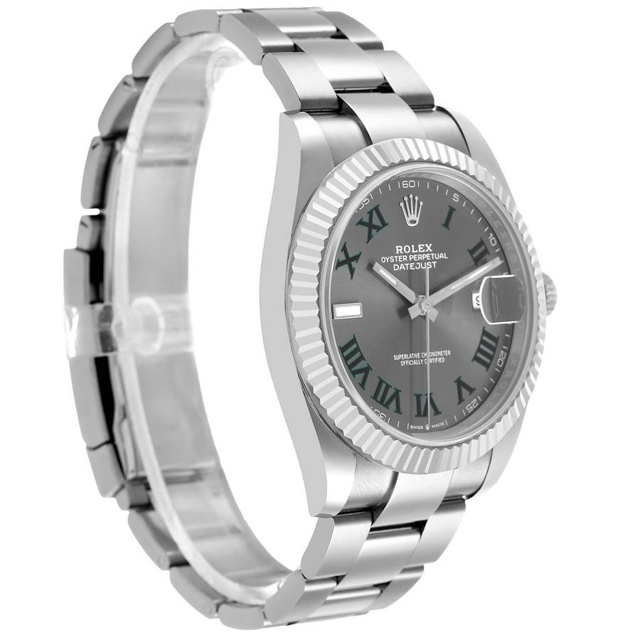 Rolex Datejust 'Wimbledon' 41mm White Gold Stainless Steel for Sale — detail 2
