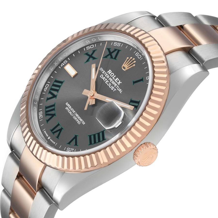 Rolex Datejust 'Wimbledon' 41mm Rose Gold 2021 for Sale — detail 4