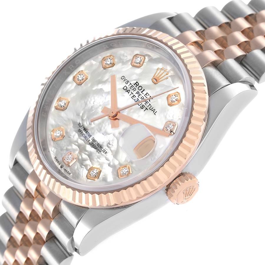 Rolex Datejust 36mm Rose Gold Stainless Steel 2019 126231 for Sale — detail 4