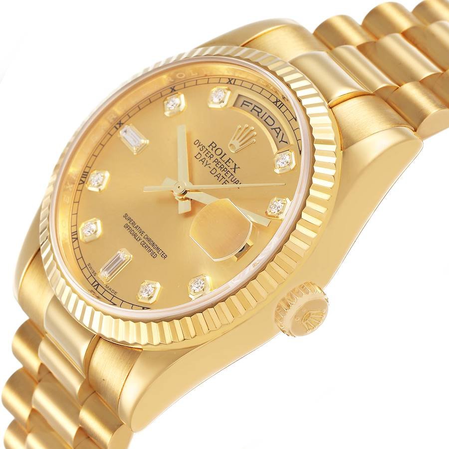 Rolex President Day-Date 36mm Yellow Gold 2008 for Sale — detail 4