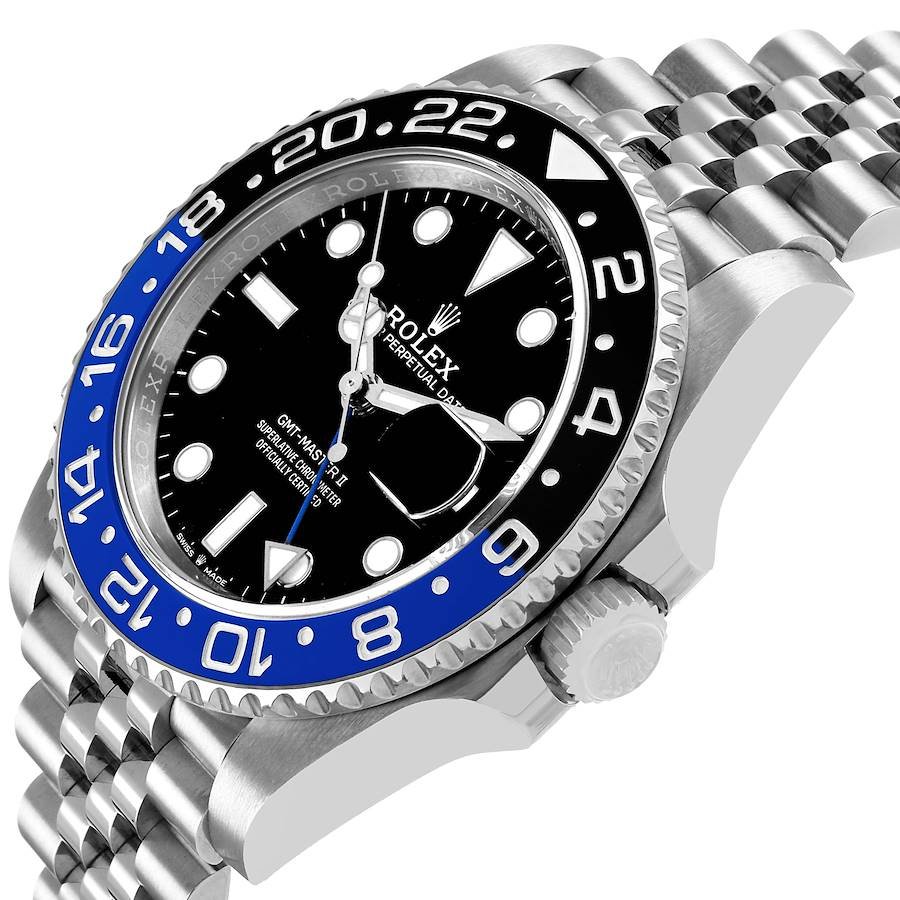 Rolex GMT-Master II 'Batgirl' 40mm Stainless Steel for Sale — detail 4