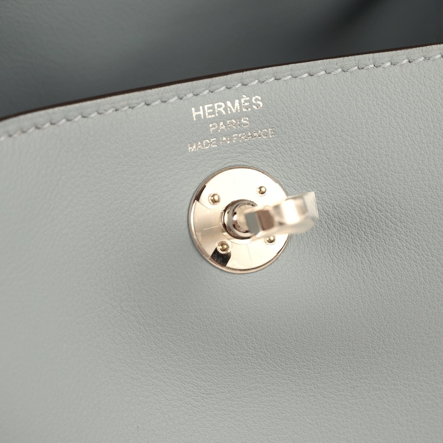Hermès Mini Lindy II Bleu Lin Swift — view 8